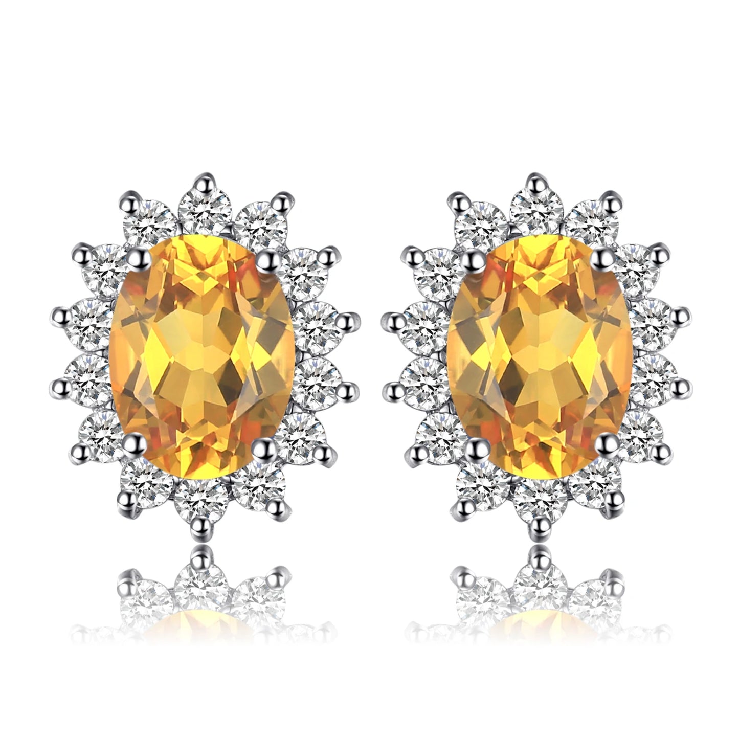 JewelryPalace – boucles d'oreilles en argent Sterling 925, saphir bleu, rubis, améthyste naturelle, grenat, péridot, topaze,