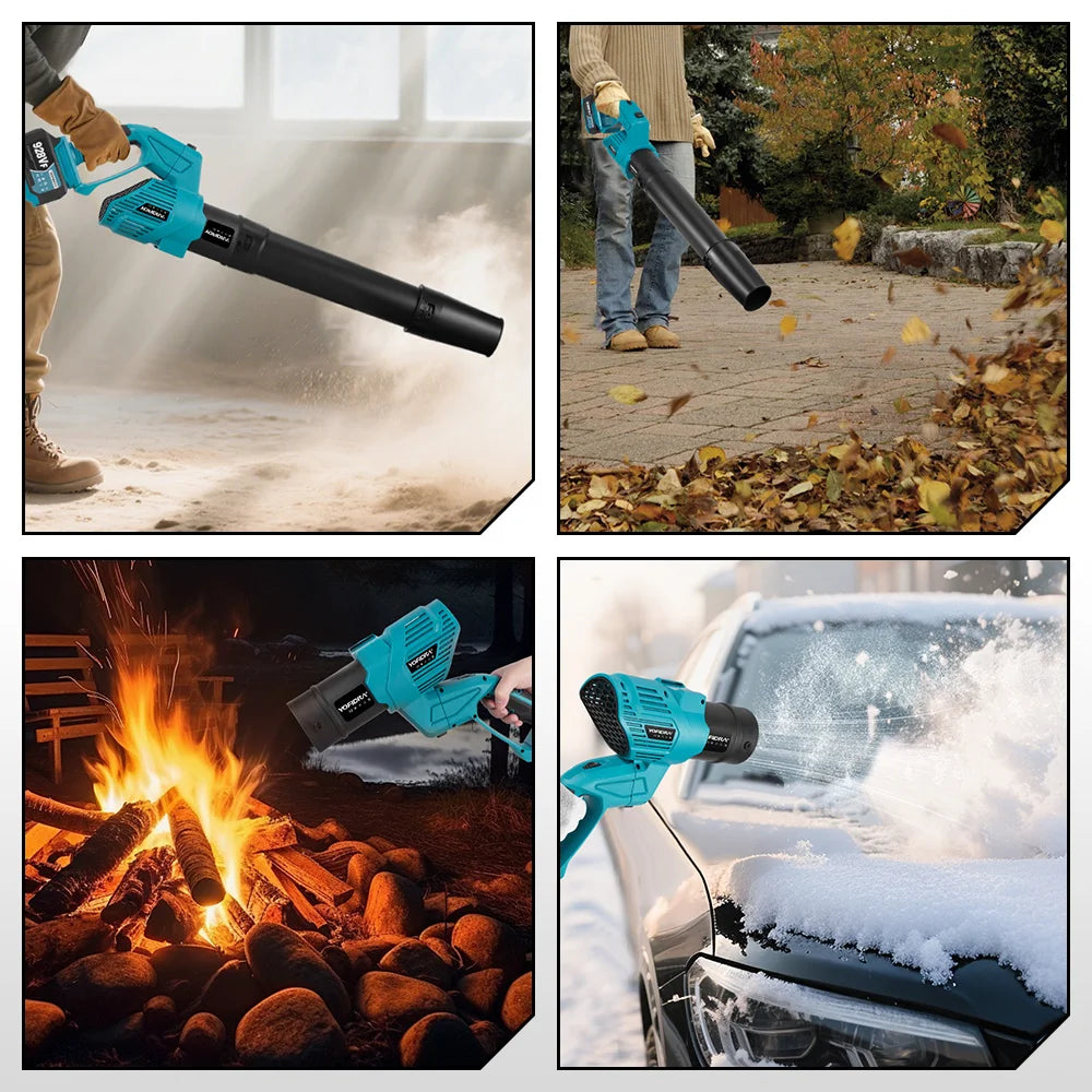 YOFIDRA 2In1 3000W ventilateur Turbo électrique sans brosse souffleurs d'air sans fil feuille neige poussière Jet ventilateur outil pour Makita 18V batterie broche
