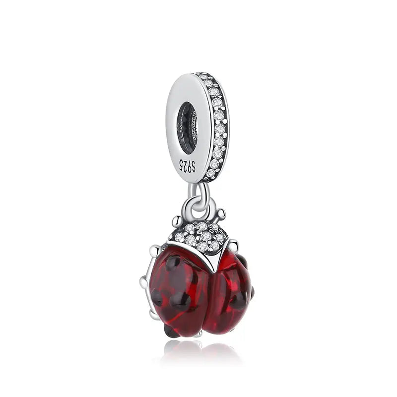 Original 925 en argent Sterling breloque perle amour chien chat patte Panda luciole pendentif breloques idéal pour bracelet colliers femmes bijoux