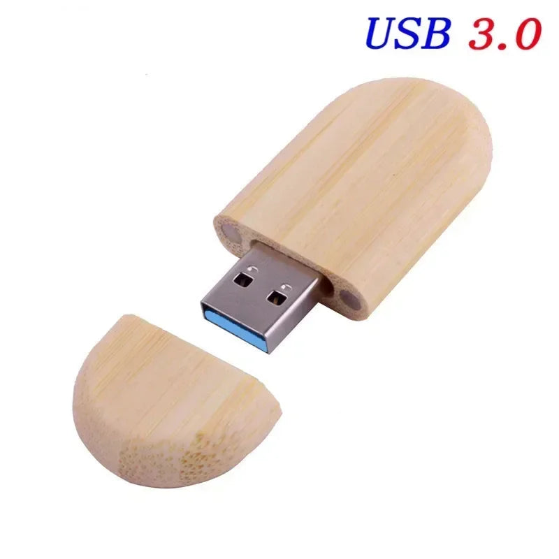 JASTER USB 3.0 haute vitesse boîte en bois Logo personnel clé USB 8GB 16GB 32GB 64GB