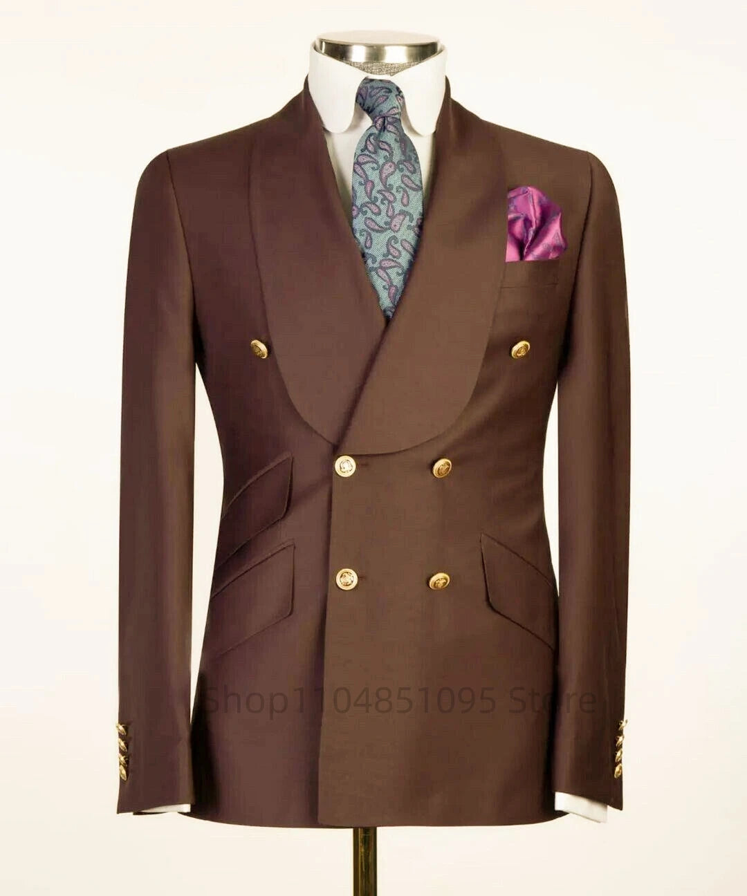 Veste de costume formelle pour hommes, coupe cintrée, bleu marine, manches longues, châle, revers, Double boutonnage, Blazer d'affaires, un manteau, veste de travail et de bureau