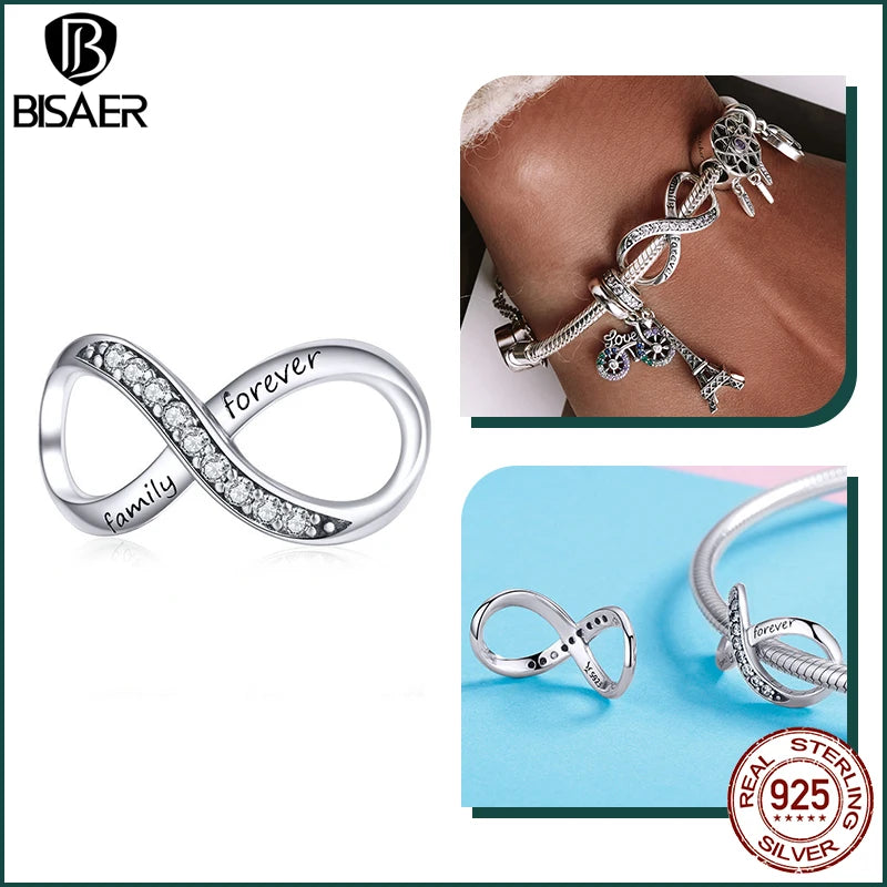 BISAER 925 en argent Sterling mignon chien breloque perle teckel animal de compagnie pendentif platine plaqué ajustement femmes Bracelet à bricoler soi-même bijoux fins