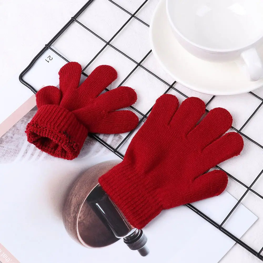 Gants extensibles simples et solides pour enfant, mitaines chaudes pour garçon et fille de 5 à 10 ans, collection automne et hiver