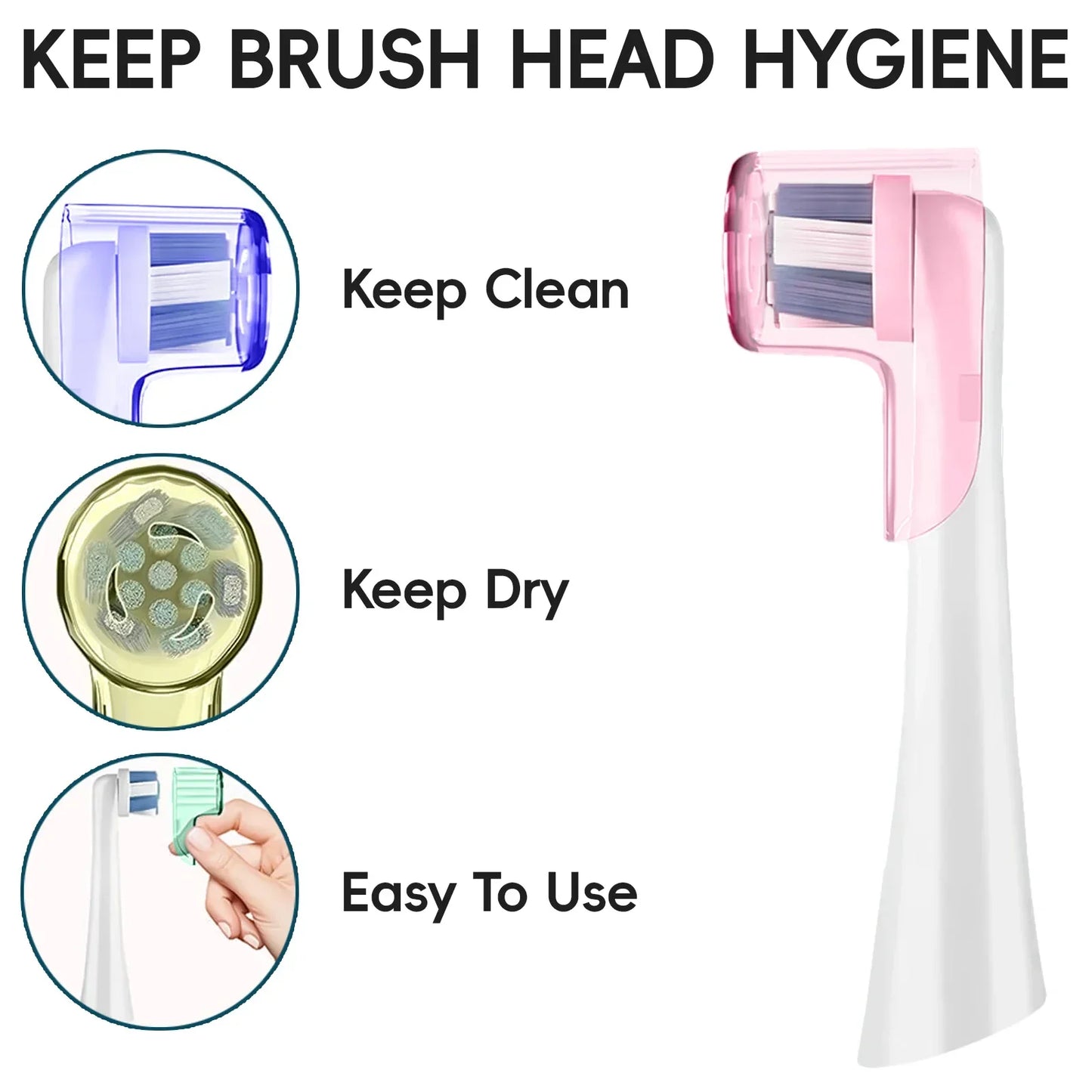 MOONBIFFY Couvercles anti-poussière pour brosse à dents
