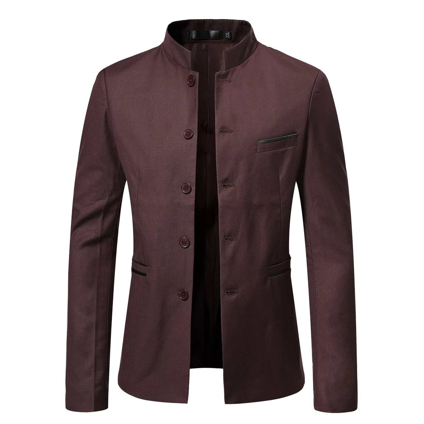 MAO-veste moulante à col montant pour hommes, veste moulante décontractée, Europe et États-Unis, nouvelle mode automne et hiver