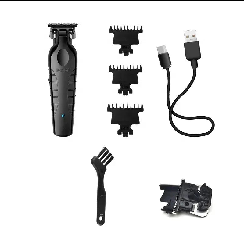 Kemei 2299 barbier zéro écart tondeuse professionnelle sans fil 0mm