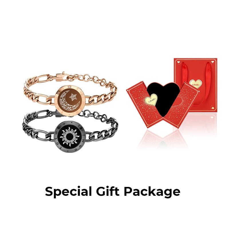 Totwoo – Bracelets tactiles pour relation longue Distance, cadeau d'anniversaire pour Couple, bijoux intelligents Bluetooth avec prise en charge de l'application iOS Android
