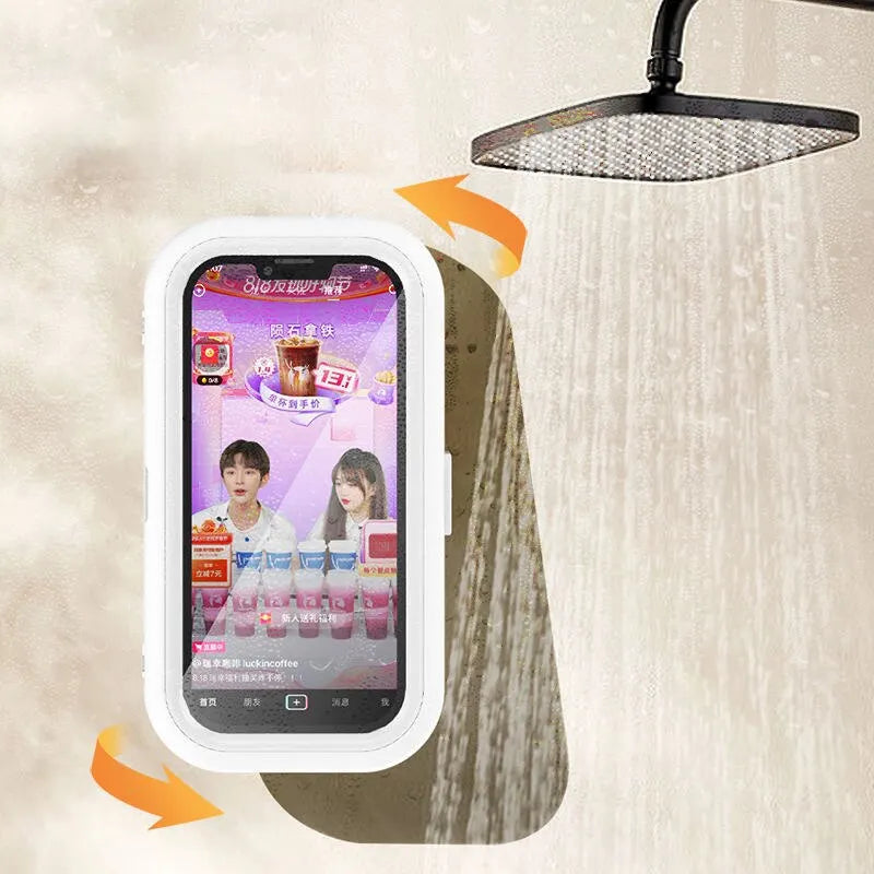 Support de téléphone étanche pour douche, angle de rotation réglable