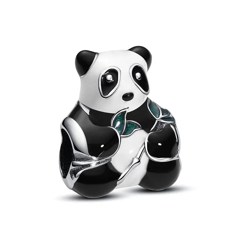 Original 925 en argent Sterling breloque perle amour chien chat patte Panda luciole pendentif breloques idéal pour bracelet colliers femmes bijoux
