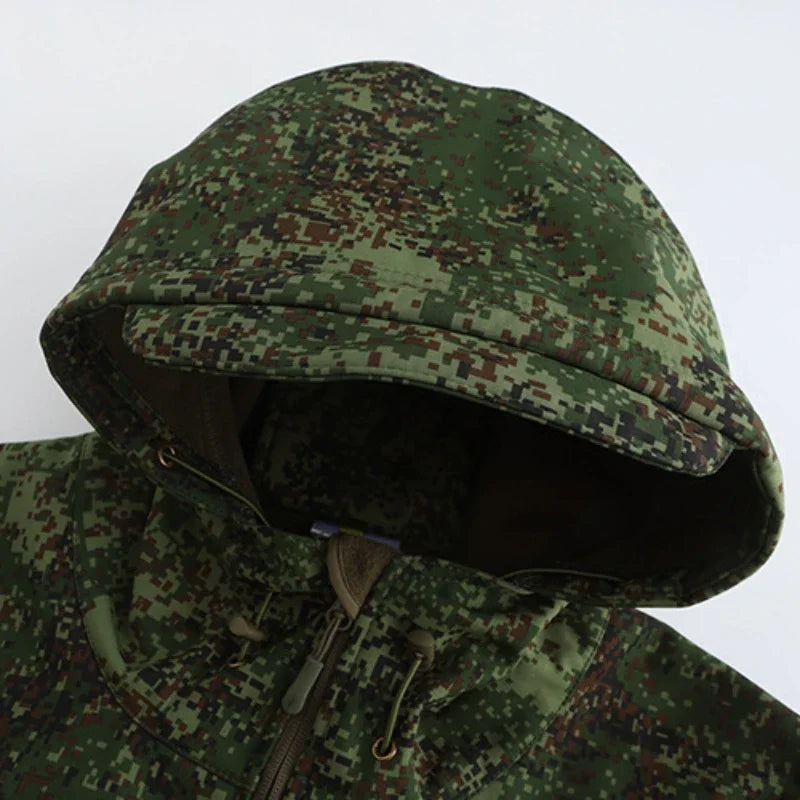 Ensemble d'entraînement imperméable et coupe-vent pour hommes, peau de requin, coque souple, vêtements de camouflage russe, veste tactique à séchage rapide, costume pantalon Cargo