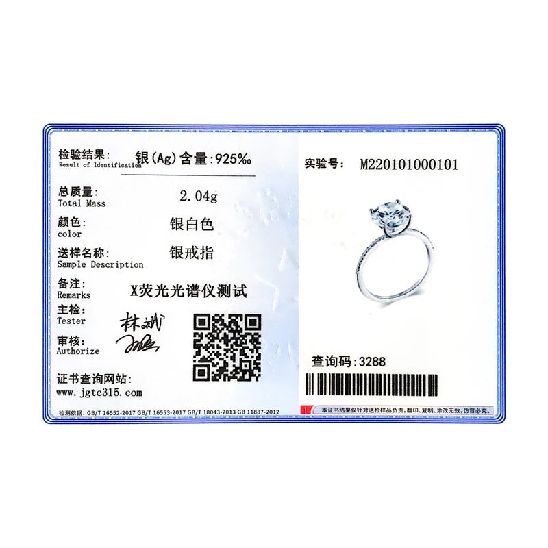 Bague en argent regardé 2023 pour femme, bijoux de mariage, fiançailles, classique, luxe, réel, solide, 3 carats, 10 cœurs, flèches, 925