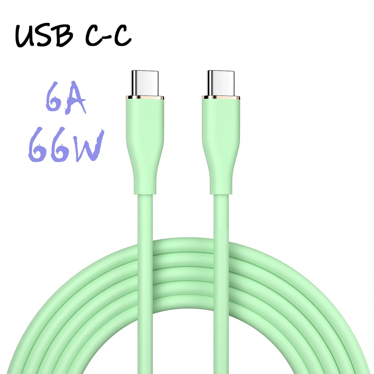 UGOURD câble de charge rapide USB-Type C à C en silicium liquide 66W USB vers C PD 60W 45W 27W