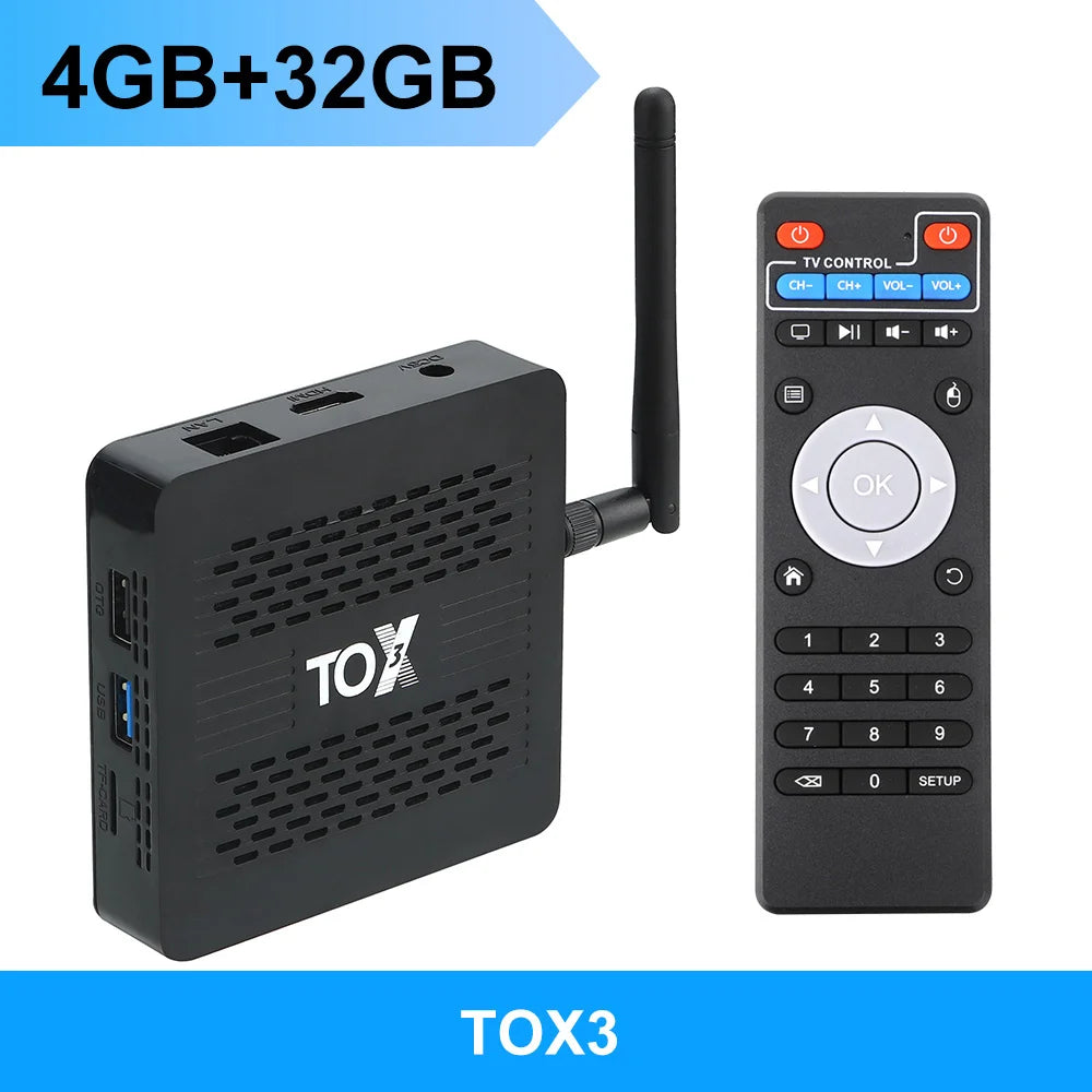 TOBERY Amlogic S905Tage Smart TV Box Android 11 4GB/32GB 2 Steroids R 1000M Wifi BT4.1 Support AV1 4K Set Top Box Wholesale
