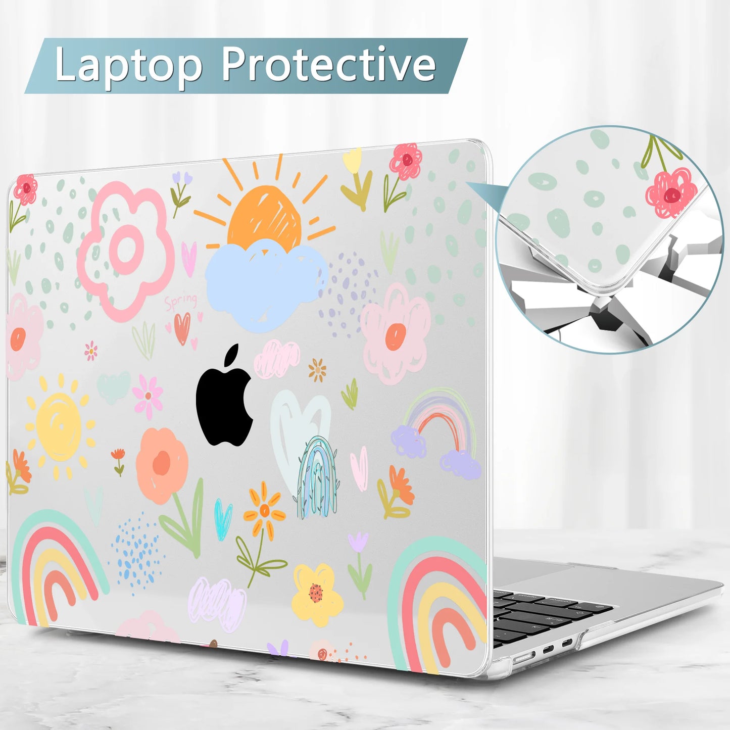 Étui d'été imprimé cristal pour MacBook