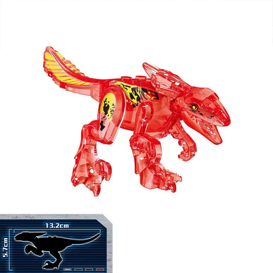 MOC-Vorannosaure rex transparent pour enfants, ankylosaurus, plésiosaure, dos épineux, bricolage, cadeaux pour enfants