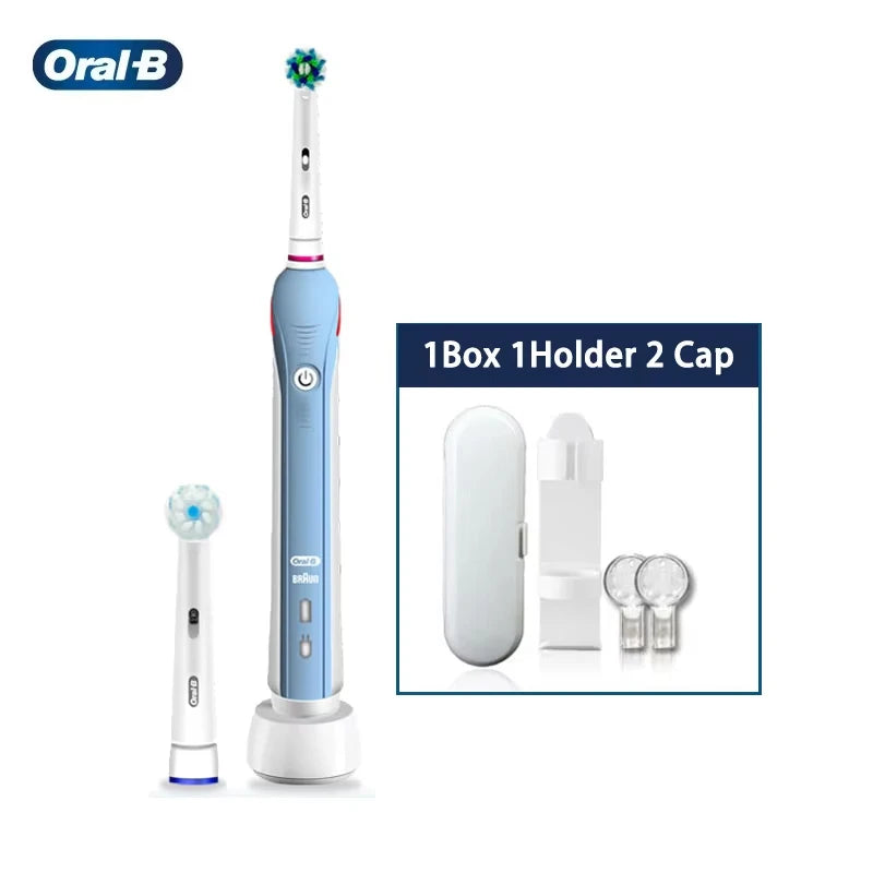 Brosse à dents électrique Oral B originale PRO 4000, capteur de pression 3D, nettoyage quotidien des gencives, soins de blanchiment, Modes douces et sensibles