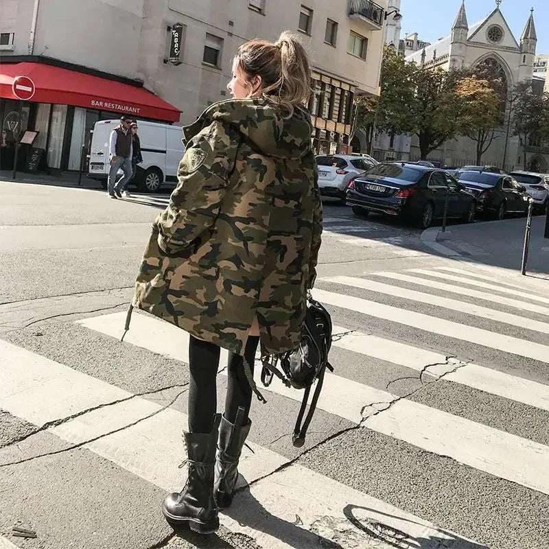 Parka de Camouflage en coton pour femmes, collection hiver 2023