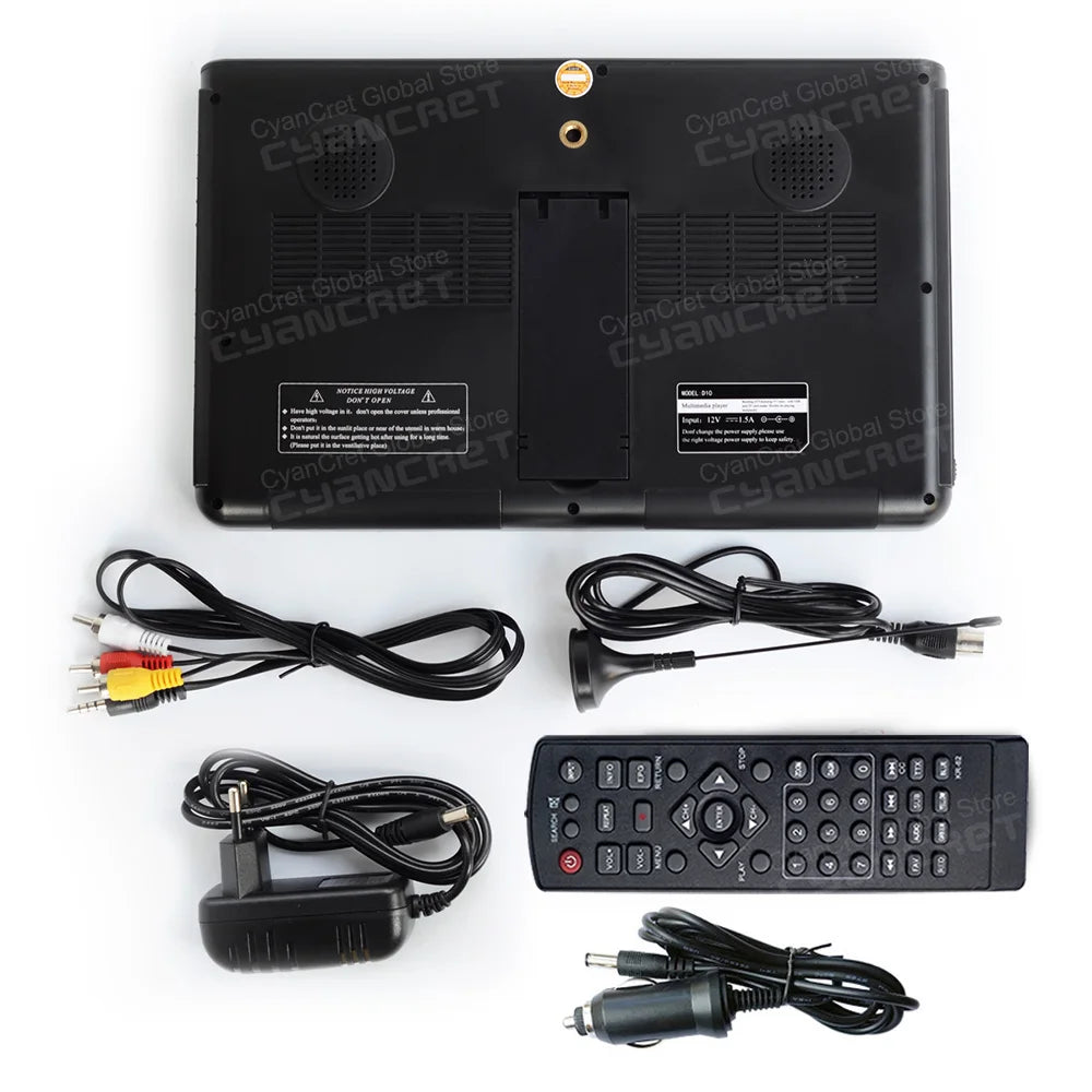 LEADSTAR D10 10 inch HD Portable TV DVB-T2 TDT DTT Digital & Analog Mini Small Car Television Support USB SD MP4 H.265 AC3