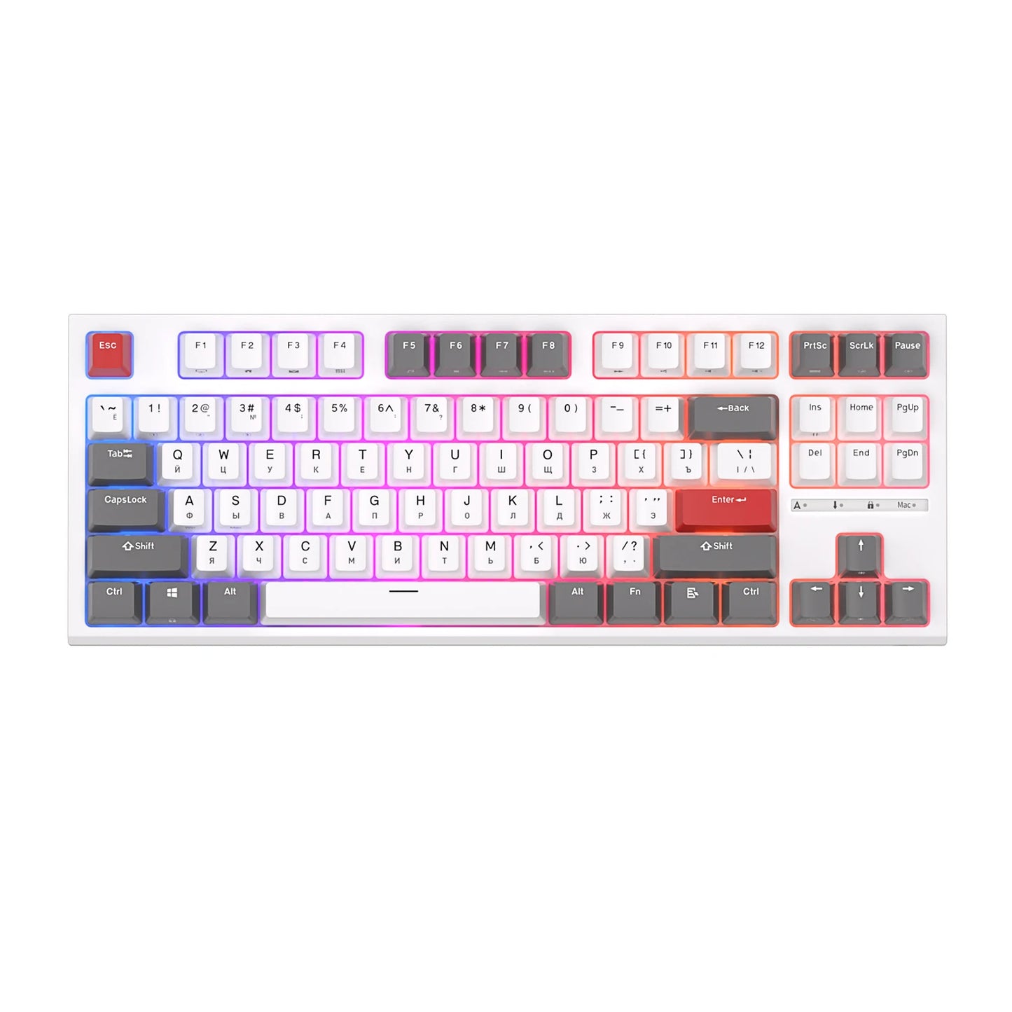 RK ROYAL KLUDGE R87 -Clavier mécanique français 87 touches rétroéclairé RVB, clavier de jeu filaire échangeable à chaud, touches personnalisées
