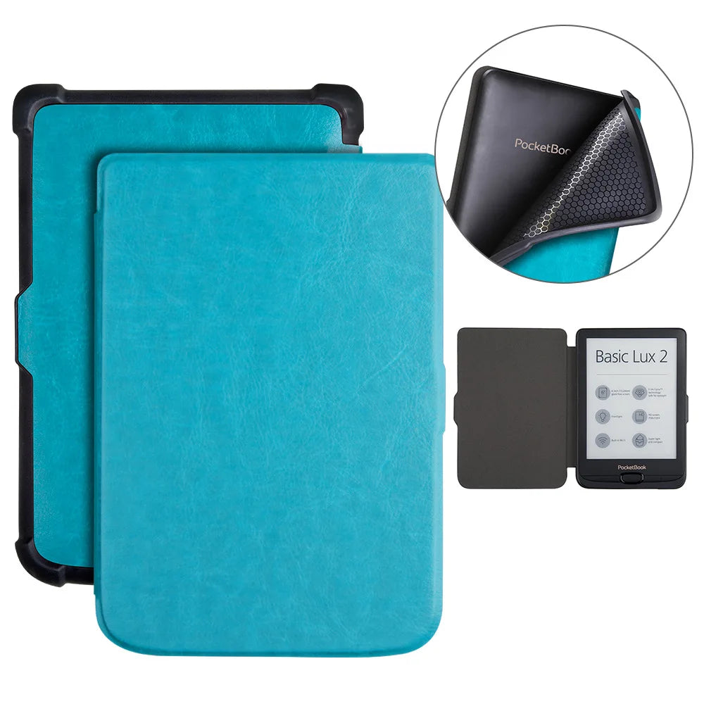 Étui en cuir pour Pocketbook Touch Lux 5 4 HD