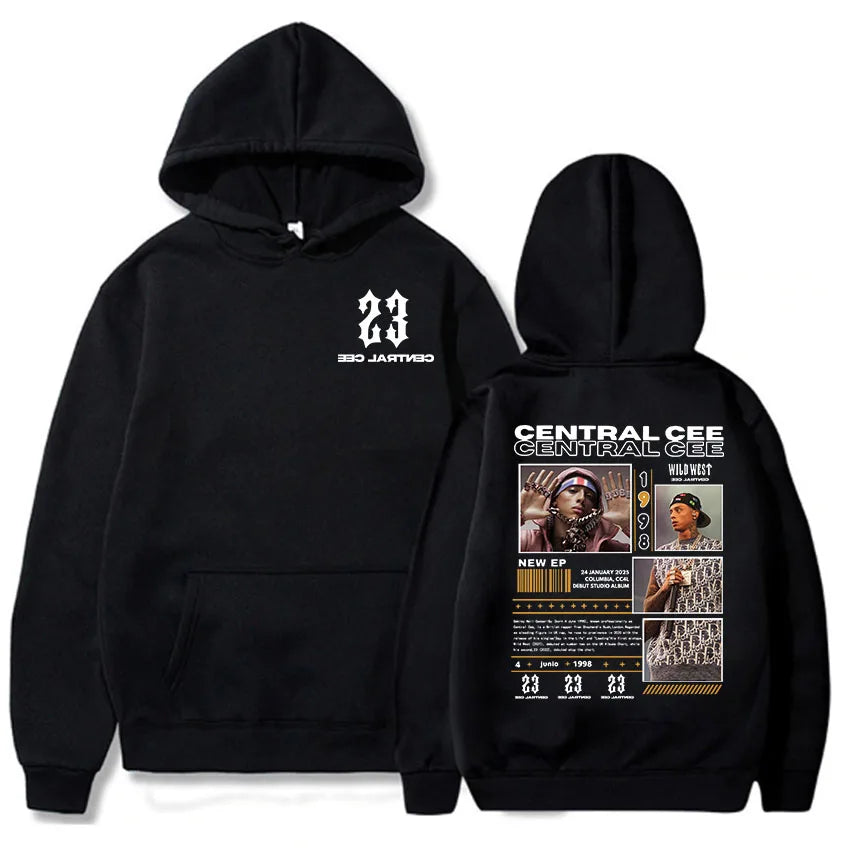 Central Cee-Sweats à capuche College, manches longues, pulls à capuche, streetwear, impression évasée, vêtements de mode, unisexe, CAN'T RUSH GREATNESS