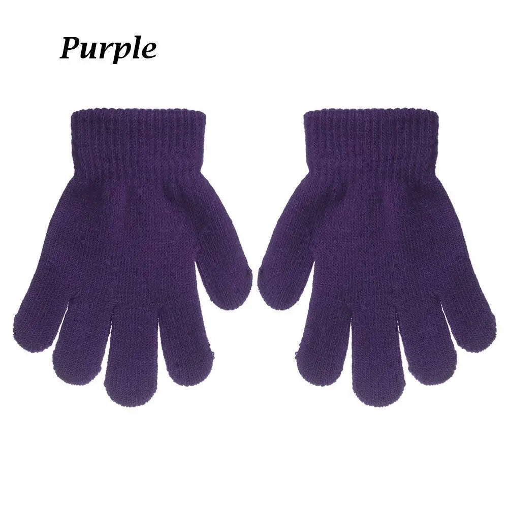 Gants extensibles simples et solides pour enfant, mitaines chaudes pour garçon et fille de 5 à 10 ans, collection automne et hiver