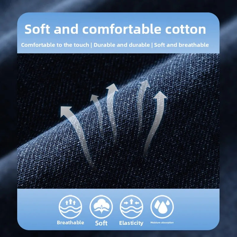 Jean d'affaires droit en Denim, Ultra-fin, respirant, ample, nouvelle collection 2025