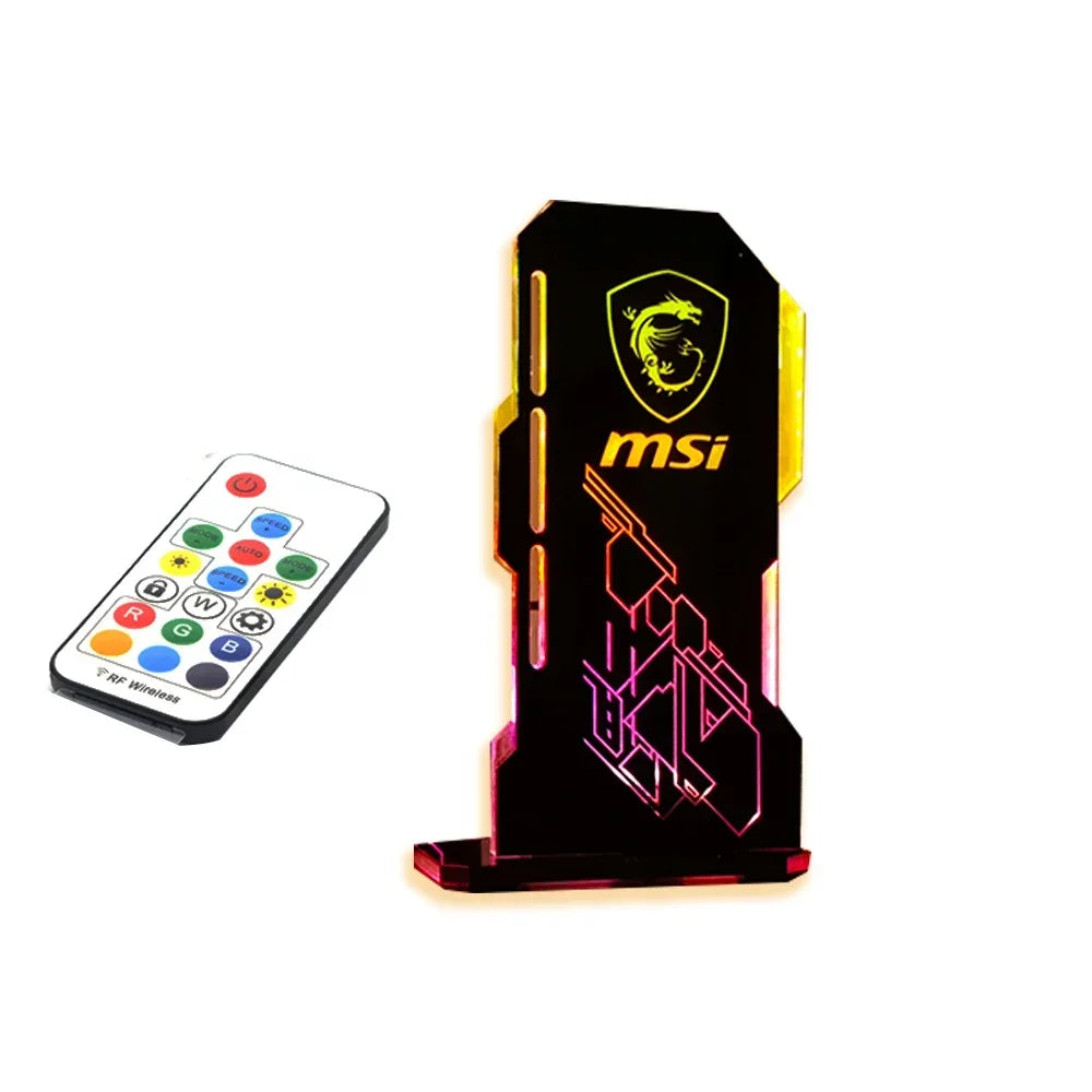Support MSI VGA ARGB, Support GPU Vertical personnalisable, Support de carte vidéo PC ROG, châssis refroidisseur d'eau, MOD personnalisé 5V 3 broches AURA