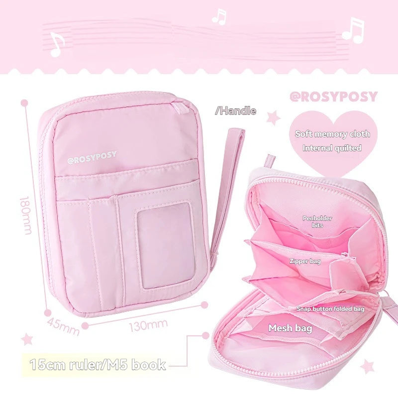 Sac de rangement multi-poches pour accordéon d'orgue, sac de rangement multifonctionnel mignon, protection pour passeport et documents