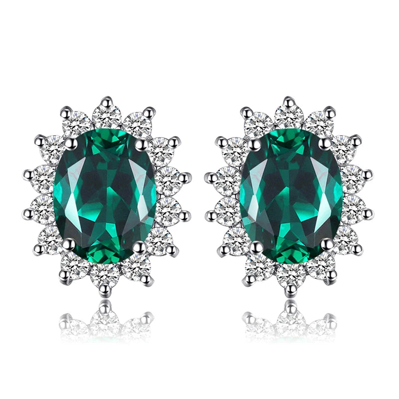 JewelryPalace – boucles d'oreilles en argent Sterling 925, saphir bleu, rubis, améthyste naturelle, grenat, péridot, topaze,