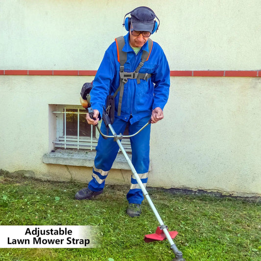 Harnais de débroussailleuse à Double épaule, sangle de coupe réglable rembourrée, ceinture d'outils de jardin permettant d'économiser du travail pour désherbage de tondeuse à gazon