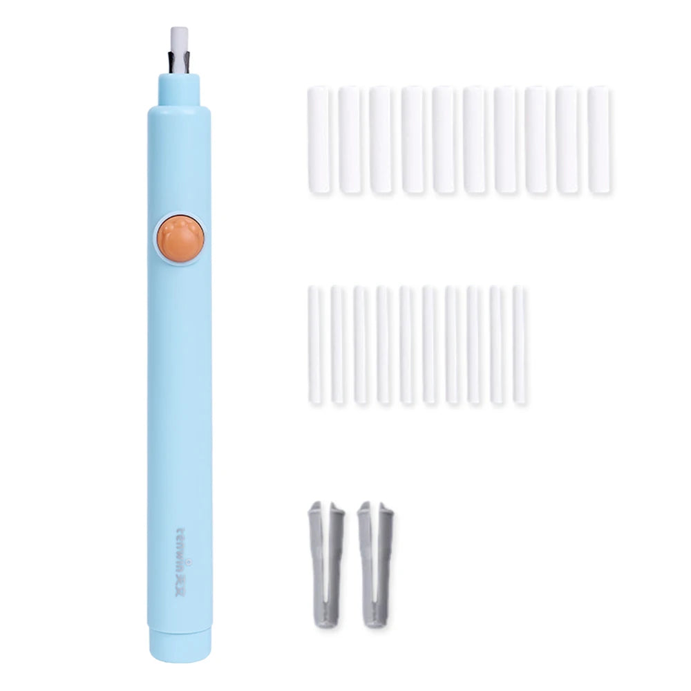 Gommes à crayon électriques rechargeables, avec 20 recharges de gomme,