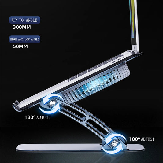 Support de tablette pliable pour ordinateur portable, avec ventilateur de refroidissement