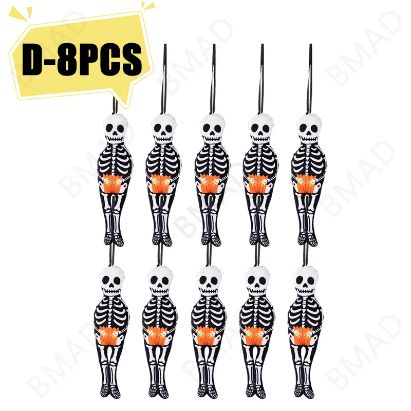 Pendentif décoratif suspendu pour Halloween, citrouille, chat noir, fantôme, crâne, ornement pour fête, jour des morts, décoration d'halloween pour la maison