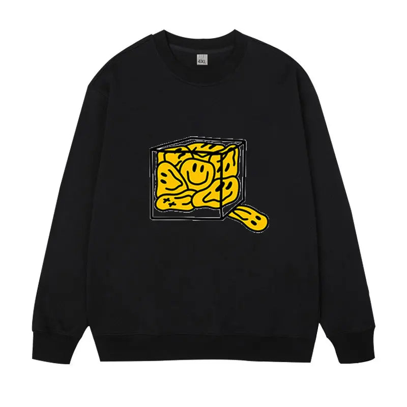 Grande taille hommes sweat pulls pull surdimensionné 6XL 7XL homme col rond manches longues imprimé noir hauts amples vêtements masculins