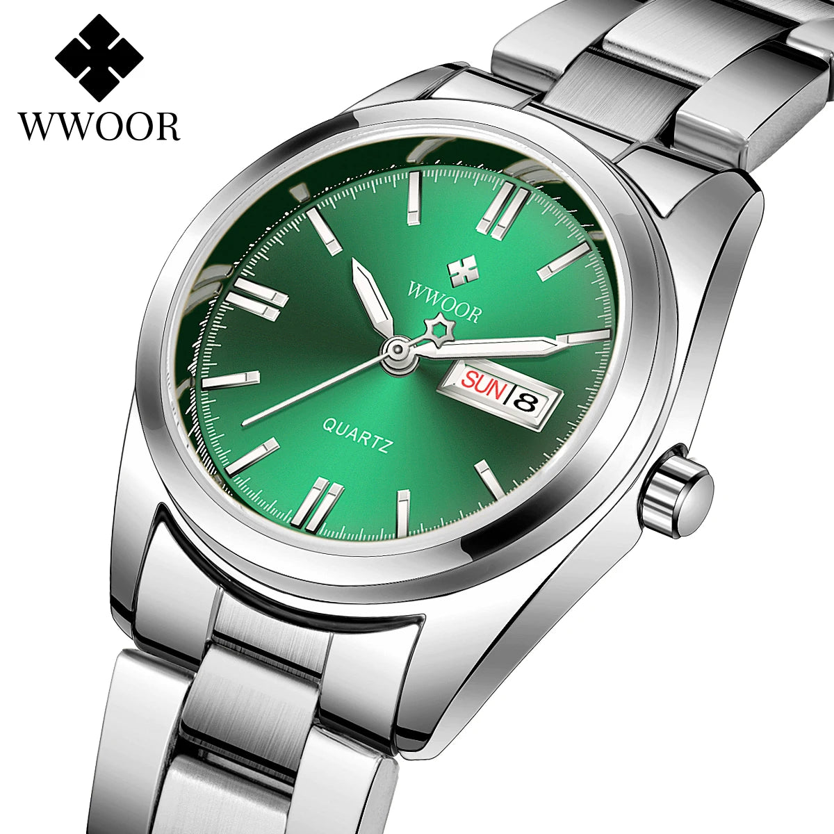 WWOOR-Montre à Quartz en Acier Inoxydable pour Femme, Étanche,
