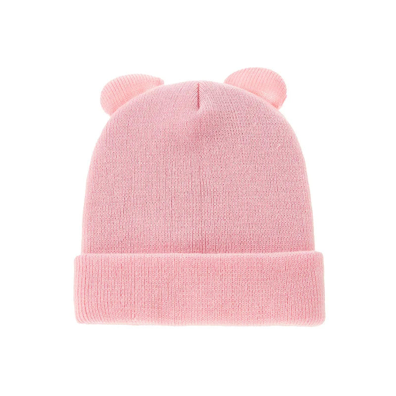 Bonnet en laine pour enfants, bonnet au crochet pour enfants, bonnet Skullies pour enfants, document solide pour fille et garçon, mignon et chaud, hiver, 1 à 4 ans