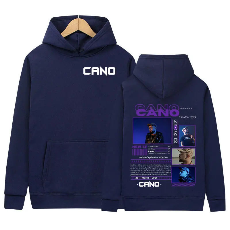 Sweat à capuche Hared Cano Music Album Tour pour hommes et femmes, pull hip hop vintage, sweat à capuche décontracté, streetwear à la mode, 2025