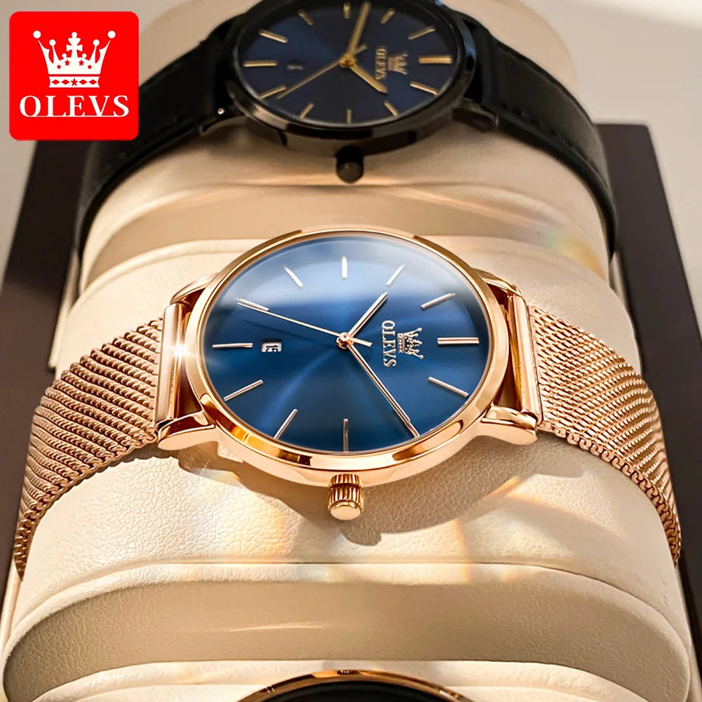 OLEVS 5869 marque de luxe femmes montre exquise maille étanche Ultra mince 6.5mm
