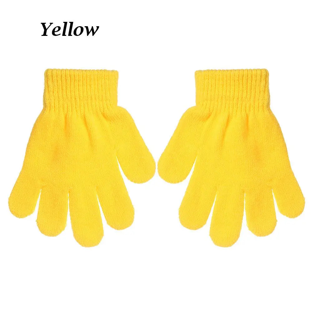 Gants extensibles simples et solides pour enfant, mitaines chaudes pour garçon et fille de 5 à 10 ans, collection automne et hiver
