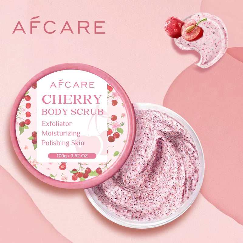 Exfoliant corporel cerise, nettoyage en profondeur, hydratant, Niacinamide, blanchissant, améliore la peau de poulet craquelée, crème exfoliante