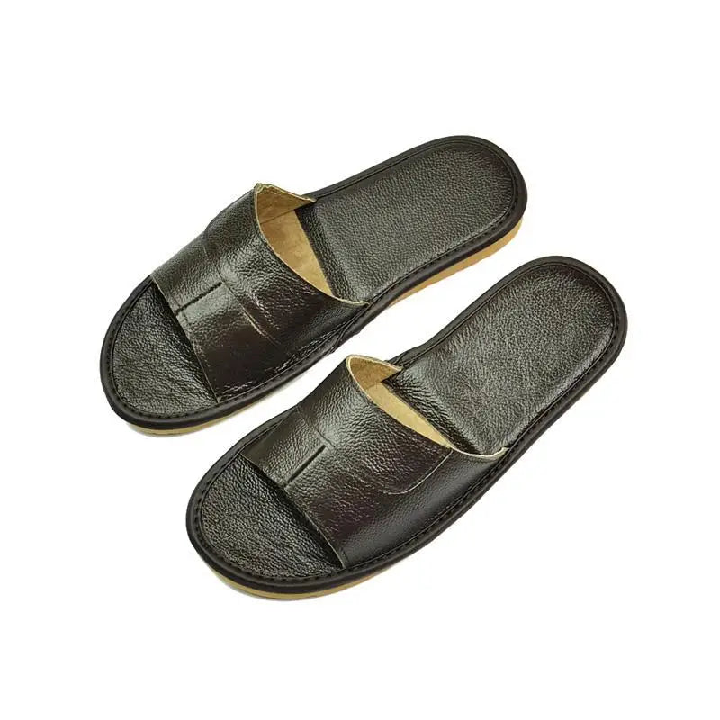 Pantoufles en cuir pour hommes, ameublement de maison, chaussures classiques de sol d'intérieur, diapositives décontractées, Sandalias Zapatos Hombre, nouvelle collection 2022