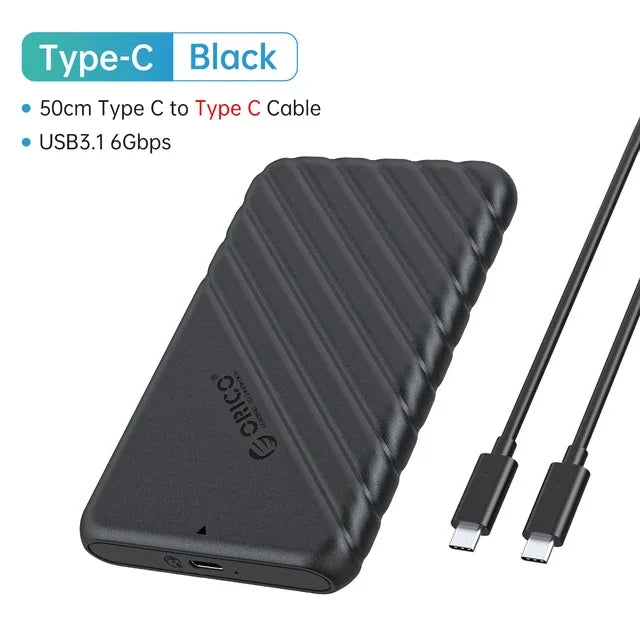 ORICO-Boîtier de disque dur SATA vers USB 2.5, adaptateur pour ordinateur portable, 5 6Gbps HDD SSD, prise en charge UASP, 3.0