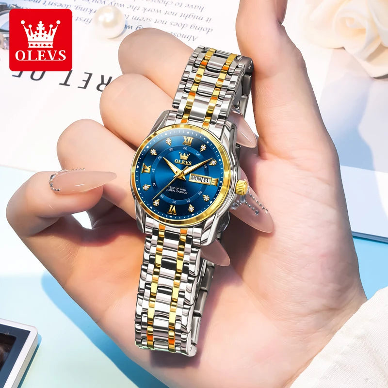 OLEVS 5513X montre pour femme montre à Quartz originale étanche lumineux jour Date montres parfumé
