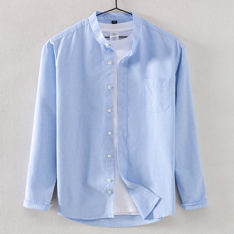 Chemises à manches longues pour hommes, style chinois, 100% coton, streetwear décontracté, médicaments, vêtements à la mode