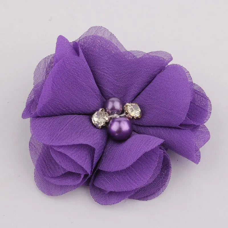 Mini fleurs artificielles en tissu mousseline de soie, 8 pièces, 2 pouces, 35 couleurs, pour Invitation de mariage, décoration de robe