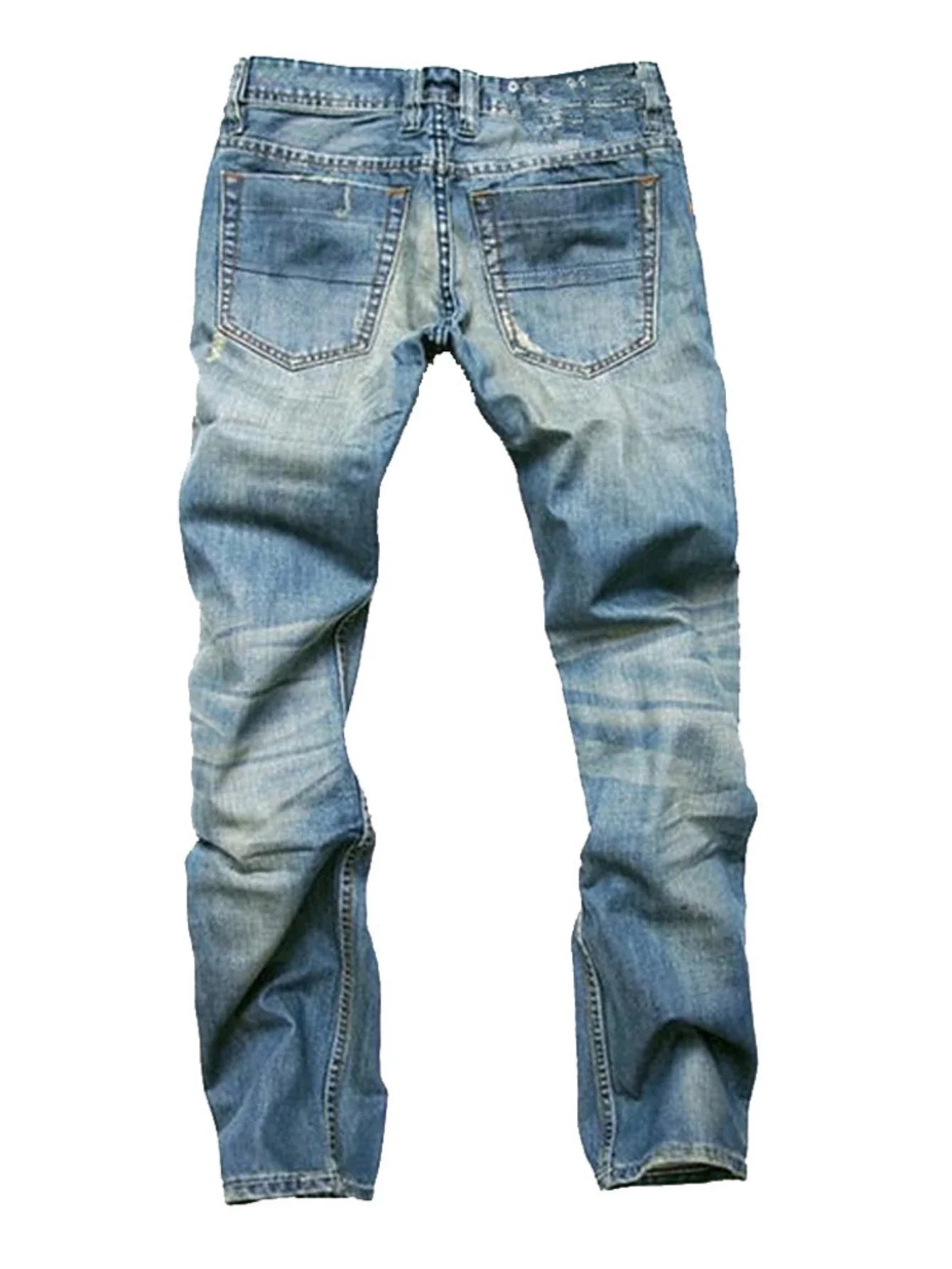 Jean rétro pour hommes, pantalon en Denim, taille moyenne, délavé, droit, Streetwear, Vintage, fermeture éclair, longueur cheville, automne 2025