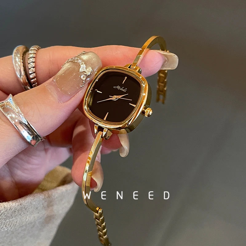 Ankela-Montre rouge pour femmes, rétro, haut de gamme,collection 2025