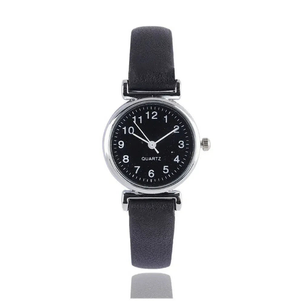 Femmes montres Vintage petit cadran montre bracelet en cuir doux décontracté dames Quartz horloge montres