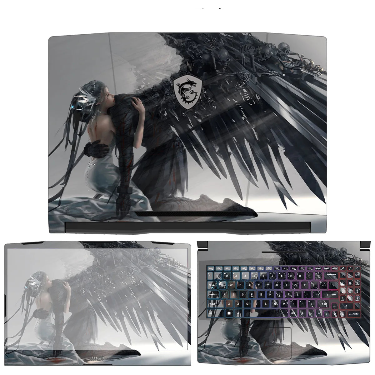 Autocollant en vinyle pour MSI Modern 14 Pulse 15 B13V Stealth 14 Studio Katana 15 Crosshair 15 furtif 15m Prestige 14 15